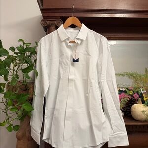 brand new dress shirt, stretchy material